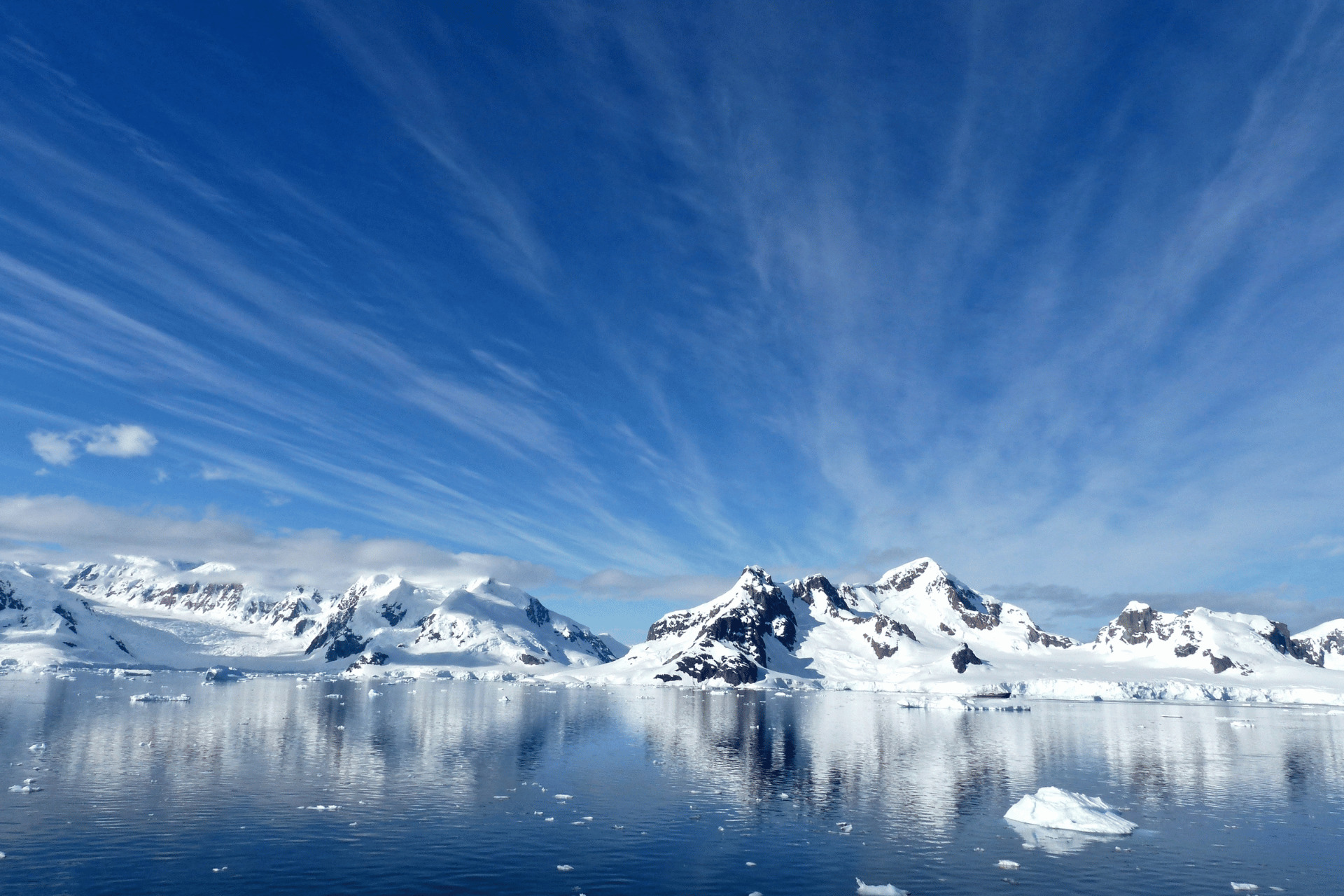 The icebergs of Antarctica in sushine