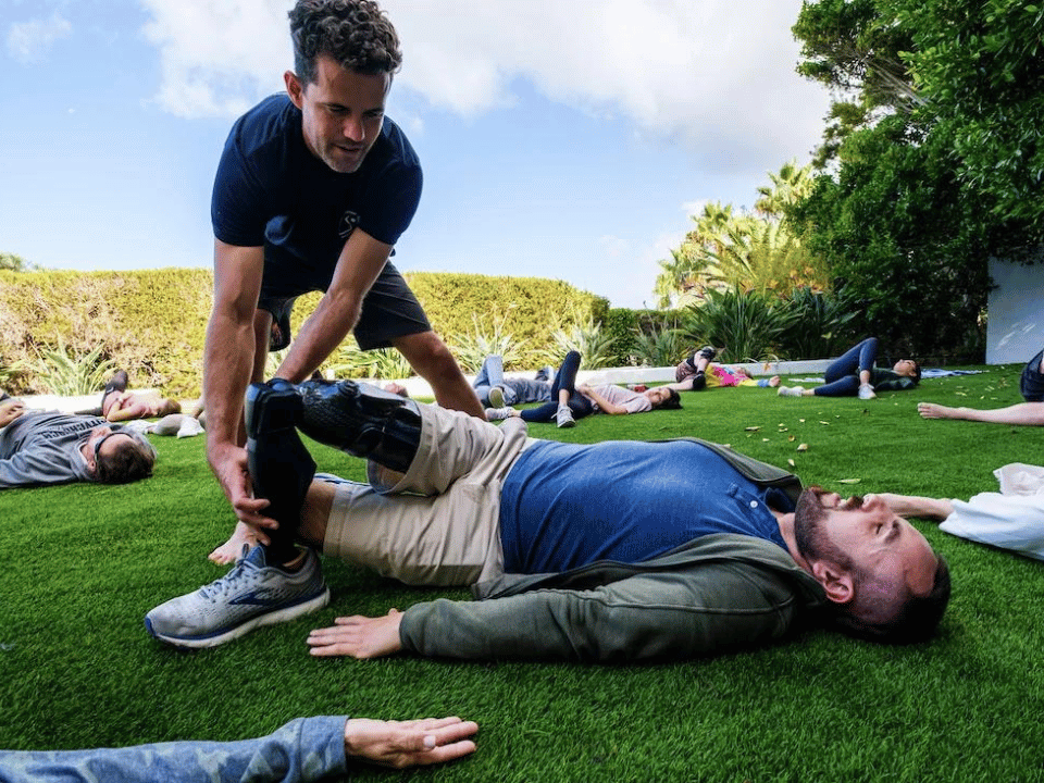 Chris doing exercises at the retreat ©Beautifully Flawed Foundation 
