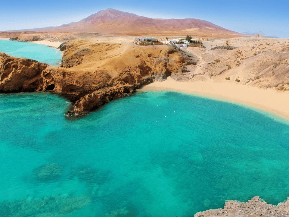 Clear blue sea water of Lanzarote