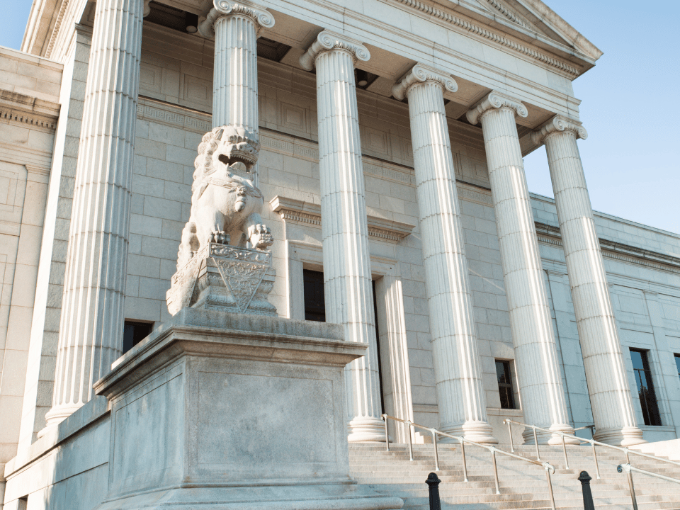 The lion statues at the entrance to 
Minneapolis Institute of Art (MIA)
