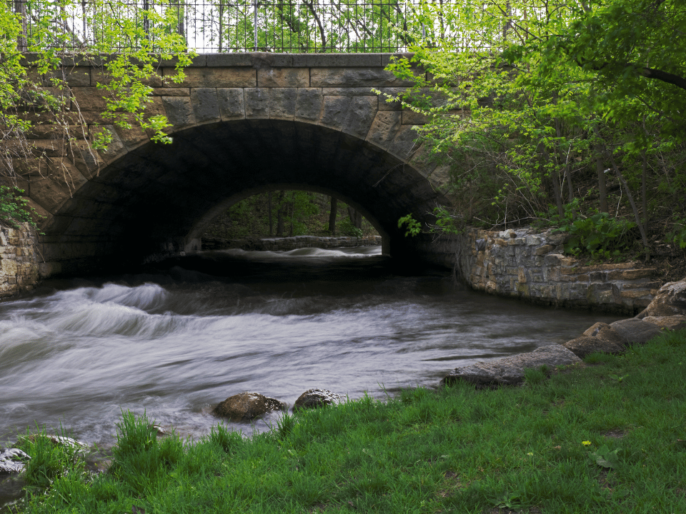 A bridge in Minnehaha Park