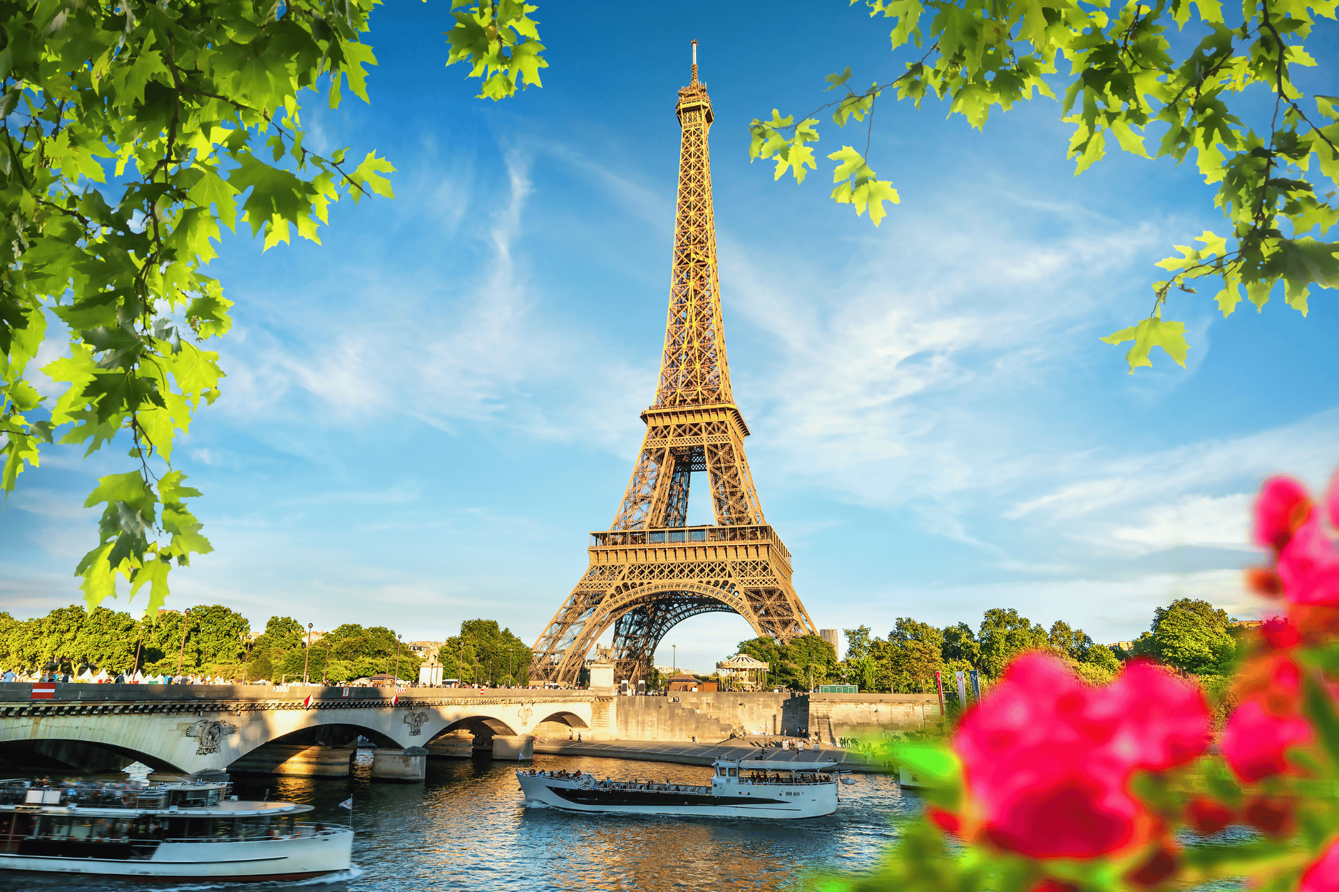 A view of the Eiffel Tower