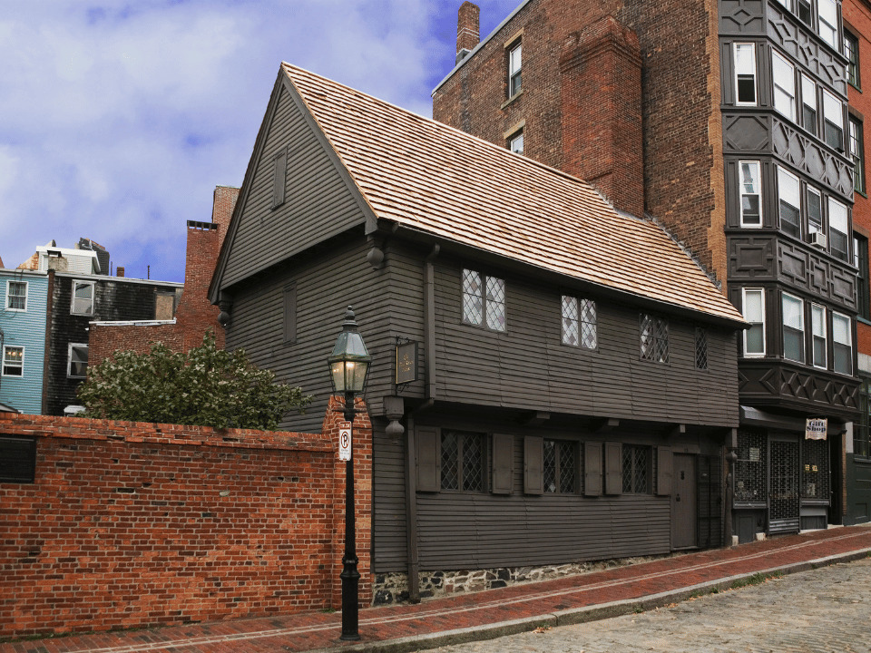 Paul Revere’s House. The lines in front of us indicate the Freedom Trail