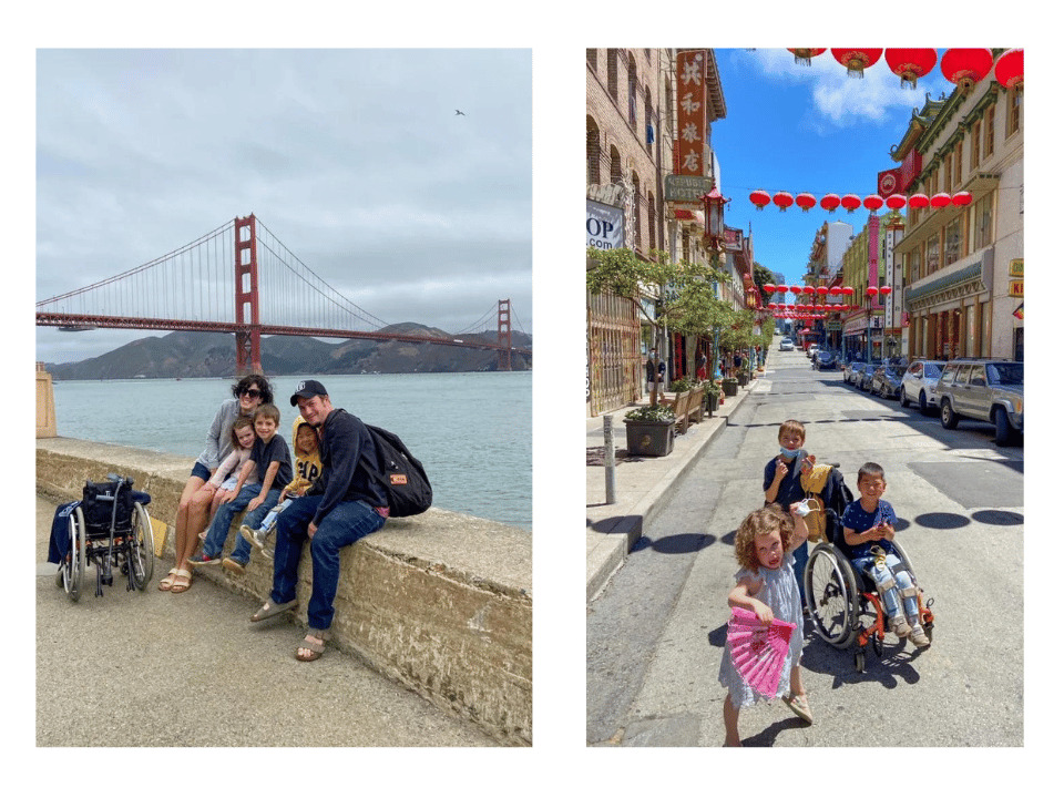 Pictures of the family in San Francisco