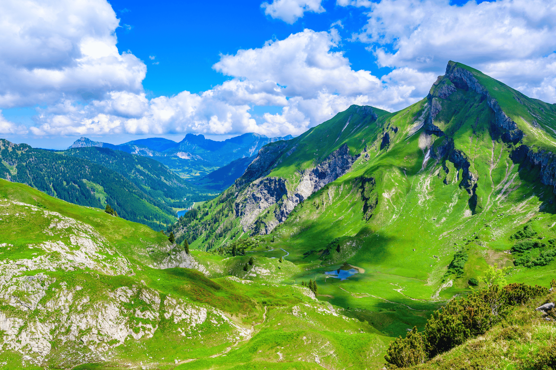 The Austrian Alps in the summer