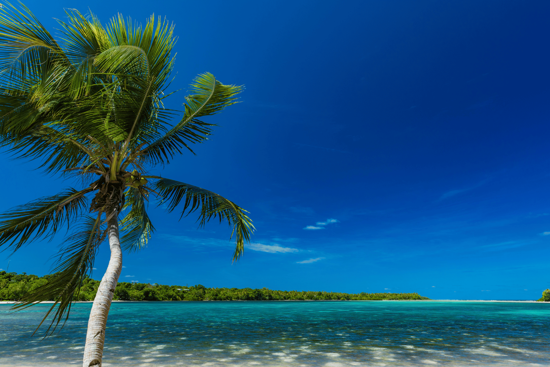 The beautiful waters of the island of Tonga and Samoa