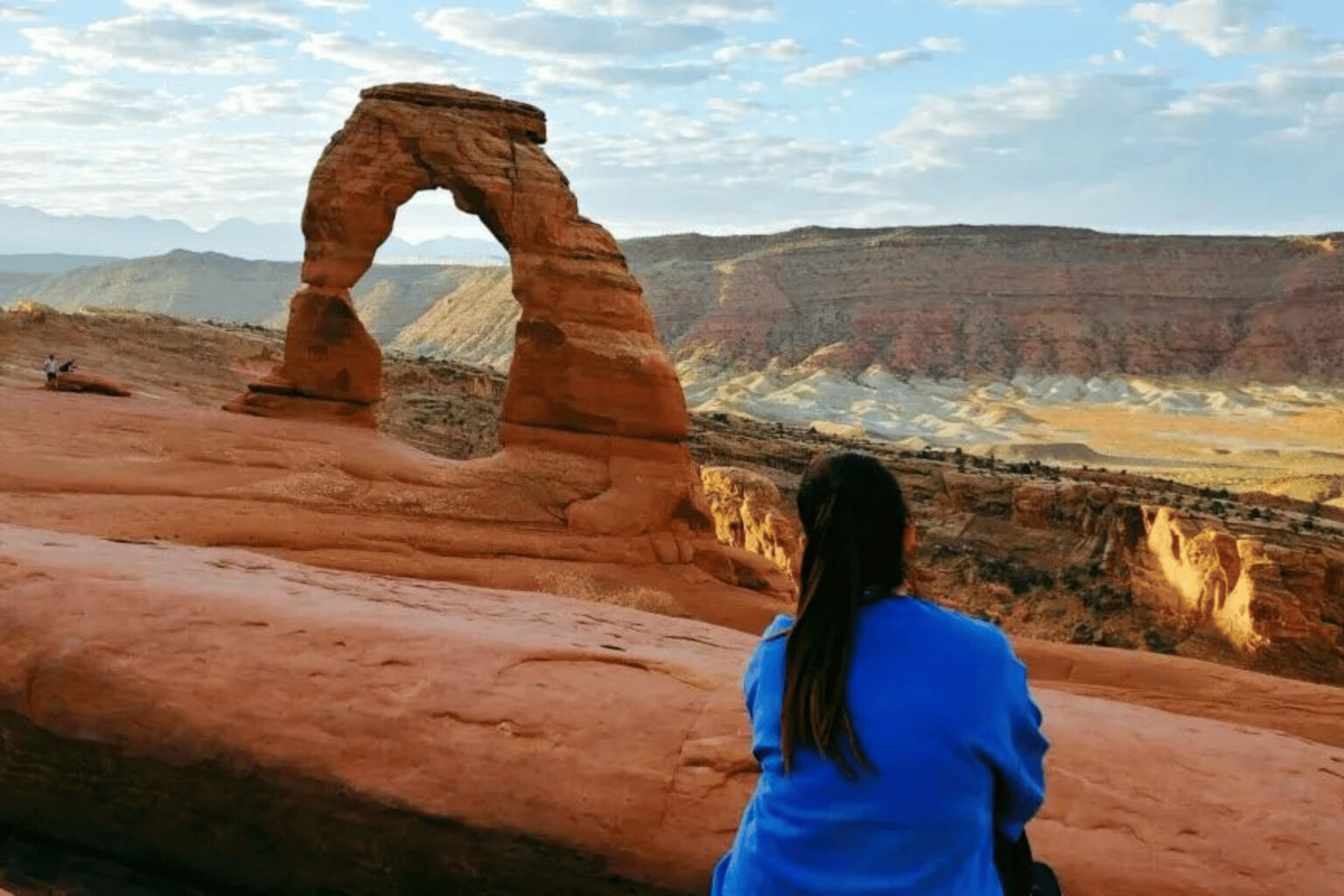 Amanda Powell in the Arches National Park