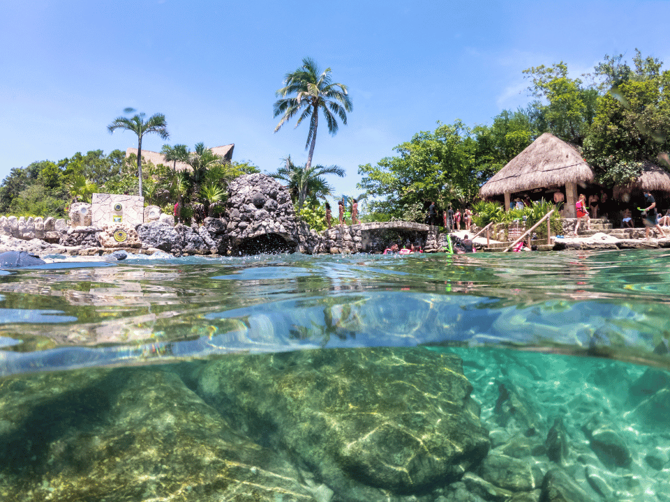 Waters of  Xcaret Eco Theme Park in Cancun