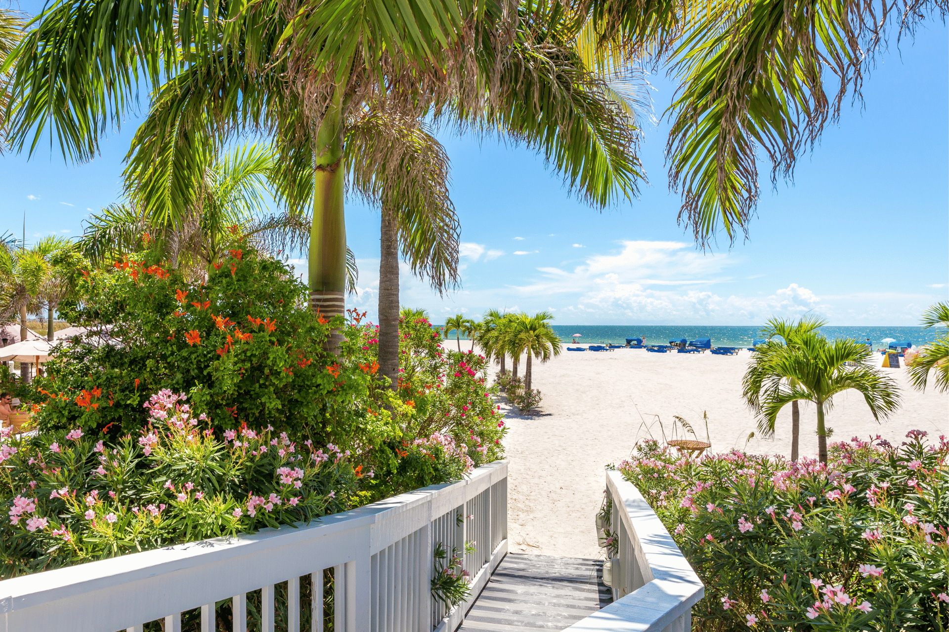 Boardwalk on Beach in St. Pete, Florida, USA