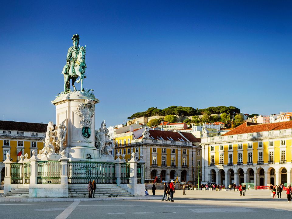 Praca Do Comercio Main Square in Central Lisbon Portugal