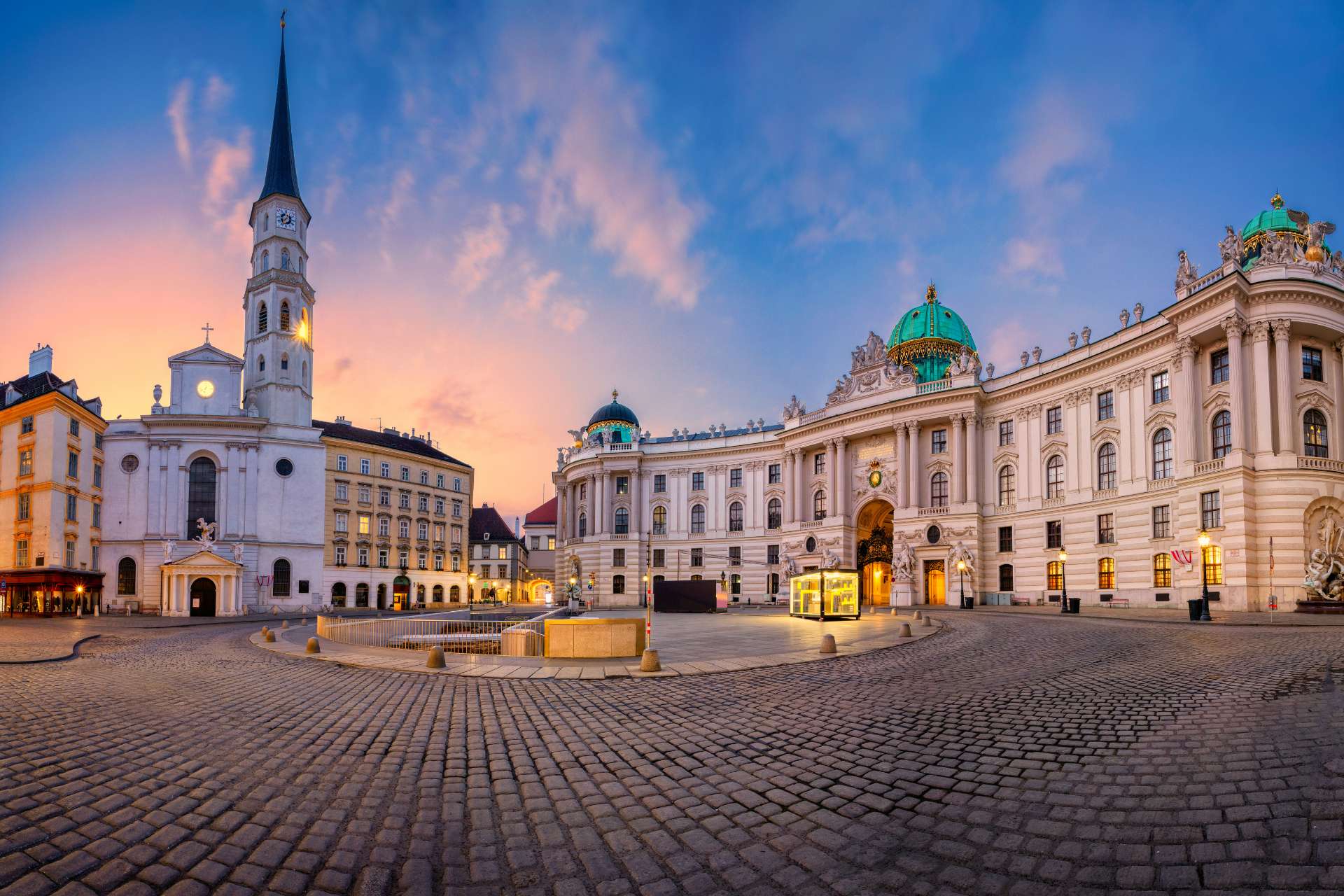 Cityscape image of Vienna, Austria with St. Michael's Square during sunrise ©Getty Images