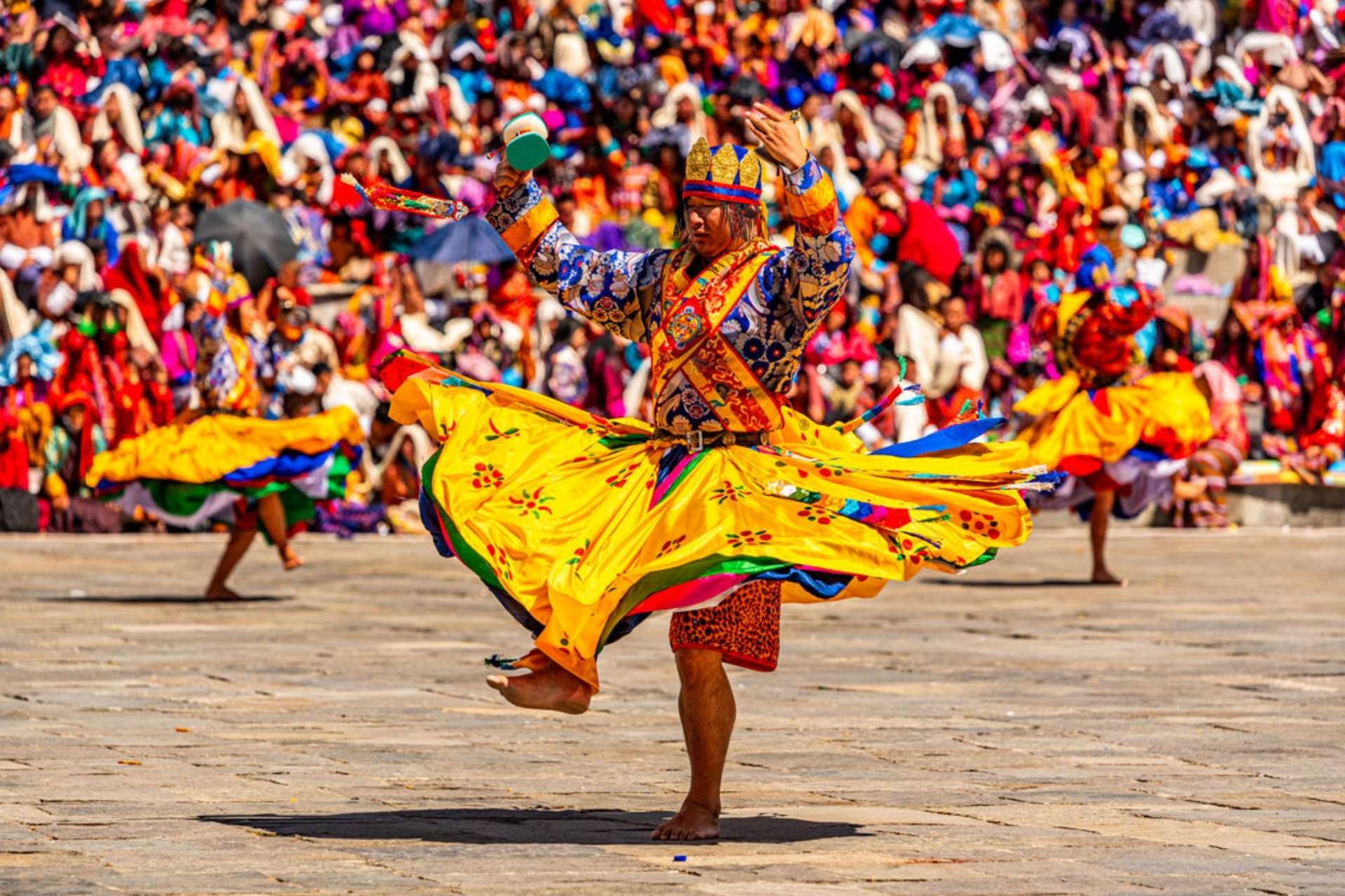 Colourful festival in the capital city of Thimphu, Bhutan. ©BhutanBelieve
