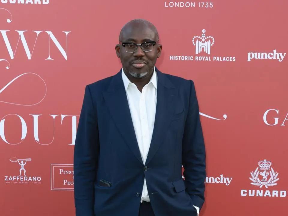 LONDON, ENGLAND - APRIL 04: Editor-In-Chief of British Vogue Edward Enninful attends a private view of "Crown To Couture" at Kensington Palace on April 4, 2023 in London, England. (Photo by Hoda Davaine/Dave Benett/Getty Images)HODA DAVAINE/DAVE BENETT/GETTY IMAGES
