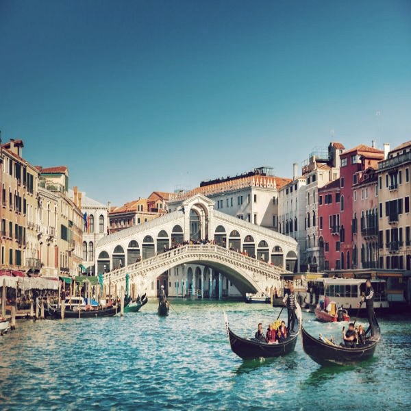 Gondolas of Grand Canal Venice, Italy