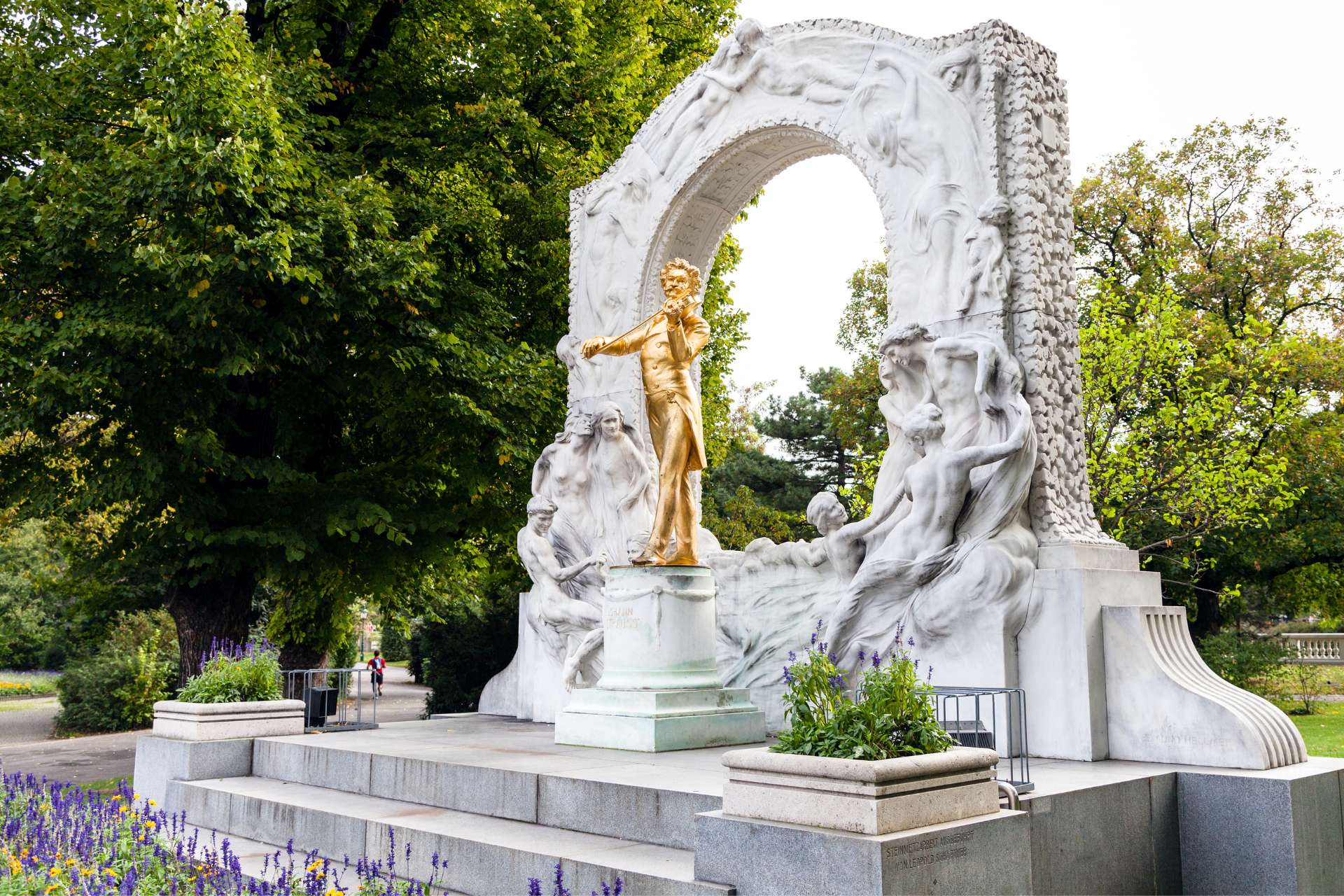 Memorial of Johann Strauss Son in Stadtpark Vienna.