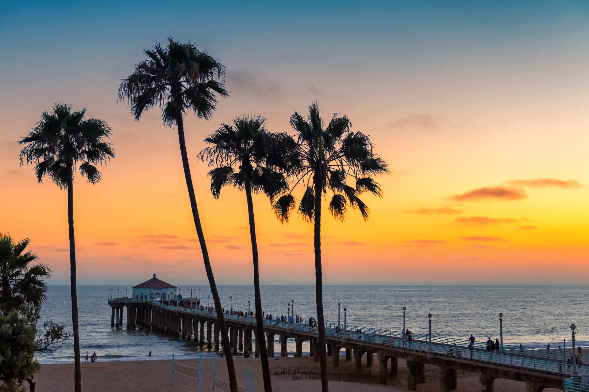 Palm trees and Pier on Manhattan Beach ©Getty Images