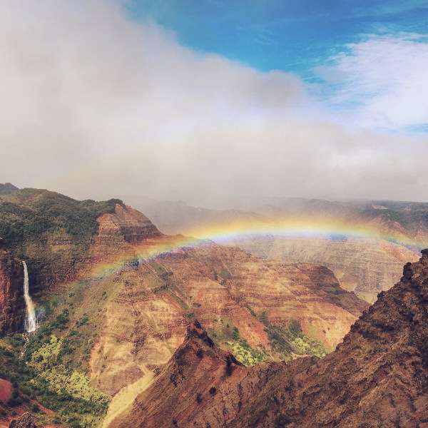 Rainbow over Waimea Canyon in Kauai ©Getty Images