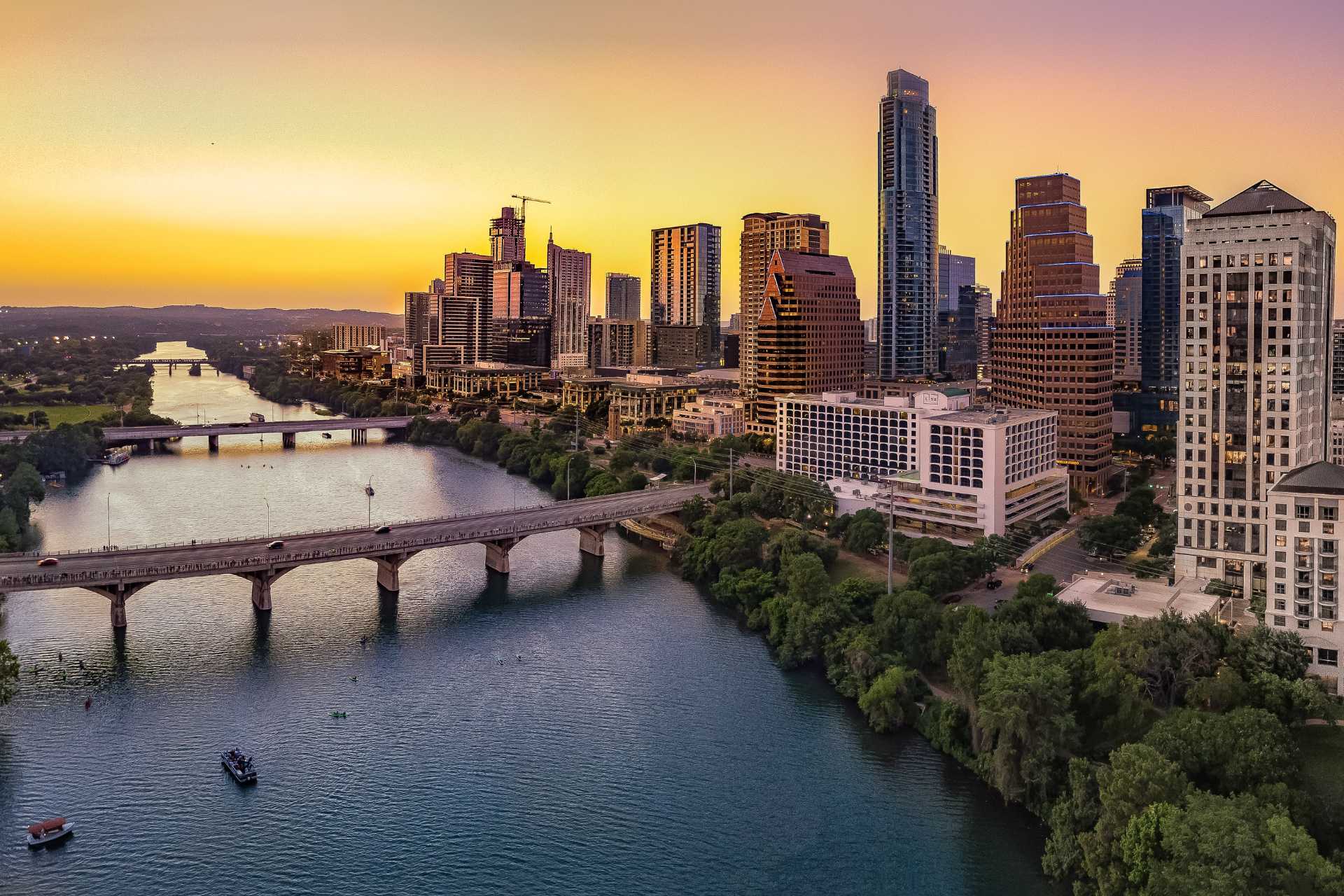 Austin skyline during sunset ©Getty Images