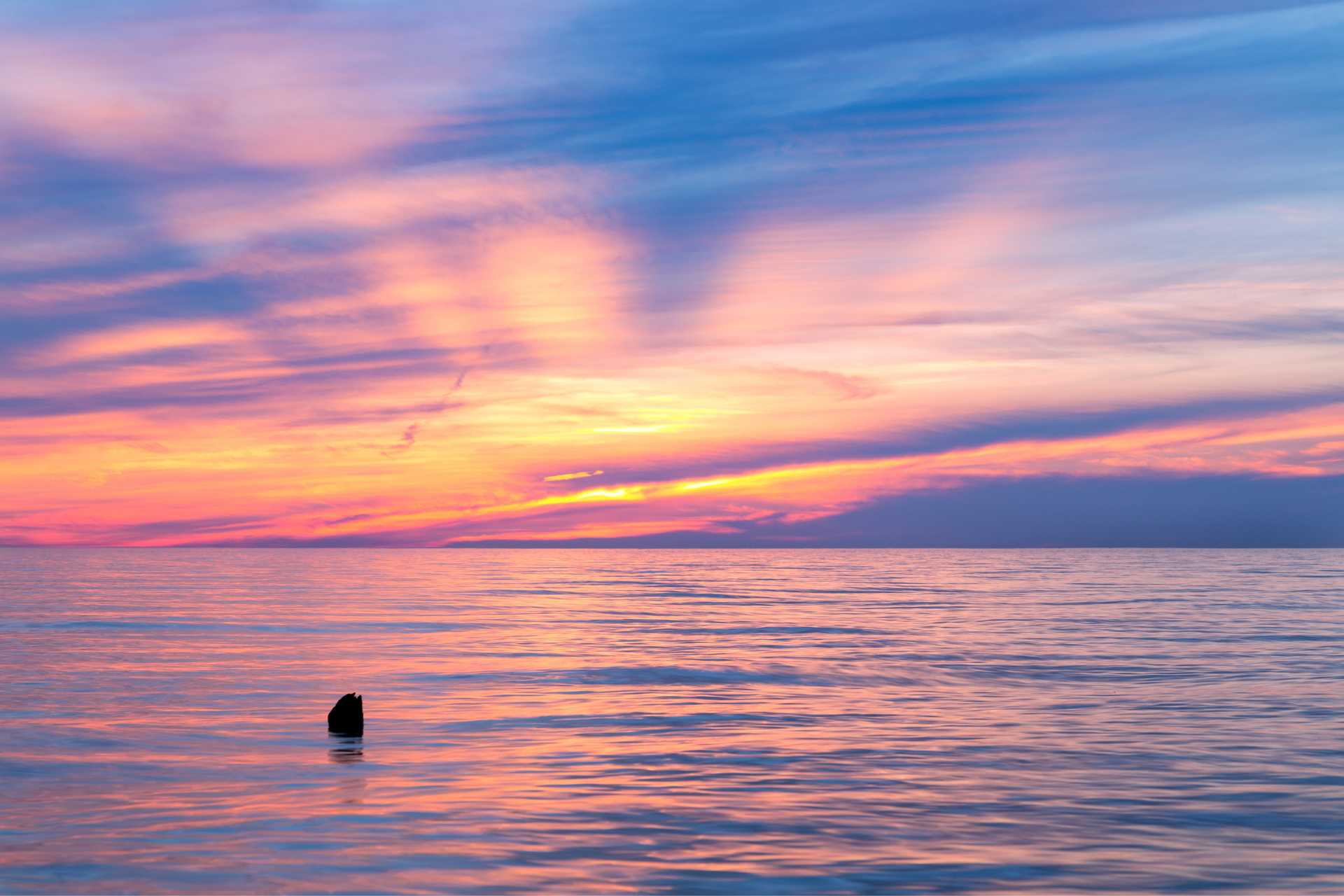 Lake Michigan Sunset in Ludington Michigan ©Getty Images