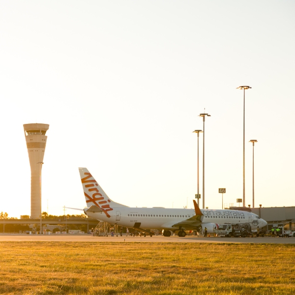 Virgin plane at © Brisbane International Airport